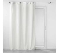 Rideau tamisant à œillets 140 x 260 cm - Velours relief Velouriane Blanc