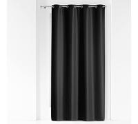 Douceur d'Intérieur Rideau A Oeillets 140 x 280 CM Polyester UNI Essentiel Noir
