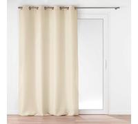Douceur d'Intérieur Rideau à Oeillets (140 x 280 cm) Soline Naturel, Polyester Uni