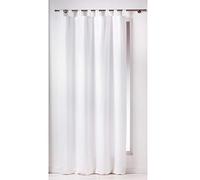 Douceur d'Intérieur Rideau à passants Essentiel Uni polyester 140 x 260 cm Blanc