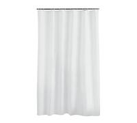 Douceur d'Intérieur, Rideau de Douche avec Crochets (180 x 200 cm) Essencia Blanc, Polyester Uni