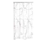 Douceur d'Intérieur, Rideau de Douche avec Crochets (180 x 200 cm) Marbre Gris, Polyester Imprimé