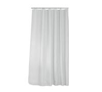 Douceur d'Intérieur, Rideau de Douche avec Crochets (180 x 200 cm) Quartz Blanc, Jacquard Uni