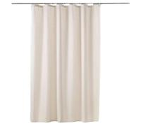 Douceur d'Intérieur Rideau de douche Yaline uni polyester 180 x 200 cm avec crochets Naturel