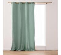 Douceur d'Intérieur, Rideau Flanelle, Œillets, 135 x 240 cm, Mini Boudoir | Cèdre, effet relief, moderne, facile à installer avec 8 œillets, facile à entretenir, décoration pour salon et chambre