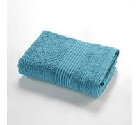 Douceur d'Intérieur Serviette de toilette Tendresse 50 x 90 cm éponge unie 100% coton Bleu Paon