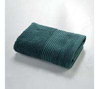Douceur d'Intérieur, Serviette de Toilette (50 x 90 cm) Tendresse Emeraude, Eponge Unie 100% Coton