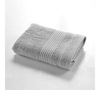 Douceur d'Intérieur Serviette de toilette Tendresse 50 x 90 cm Éponge unie 100% coton Gris perle