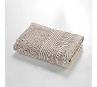 Douceur d'Intérieur – Serviette de toilette Tendresse 50 x 90 cm 100% coton éponge Taupe