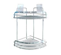 douceur d'intérieur, Serviteur de Douche d'angle (22,8 x 29,8 x 34 cm) Filaire Premium Chrome, Métal