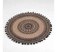 Douceur d'Intérieur, Set de Table (Ø 38 cm) Renata Noir, Jute Imprimée