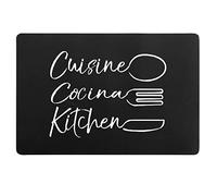 Douceur d'Intérieur, Set de Table (28,5 x 43,5 cm) Cuisina Noir, PVC Imprimé