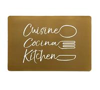 Douceur d'Intérieur, Set de Table (28,5 x 43,5 cm) Cuisina Or, PVC Imprimé