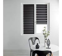 Douceur d'Intérieur, Store Enrouleur Jour et Nuit (45 x 180 cm) Daynight Noir, Polyester