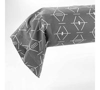 Douceur d'Intérieur - Taie de traversin Aristide - 85 x 185 cm - 100% coton - Anthracite