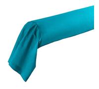 Douceur d'Intérieur Taie de traversin Lina 85 x 185 cm 100% coton uni 57 fils point bourdon Outremer