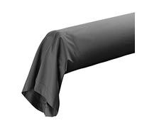 douceur d'intérieur, Taie de Traversin (85 x 185 cm) Percaline Acier, Percale de Coton