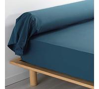 Douceur d'Intérieur Taie de traversin Percaline 85 x 185 cm Percale de coton Bleu