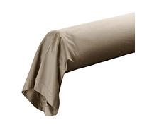 douceur d'intérieur, Taie de Traversin (85 x 185 cm) Percaline Sable, Percale de Coton