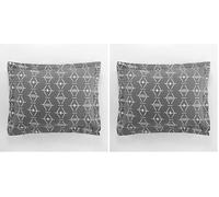 douceur d'intérieur, Taie d'oreiller (50 x 70 cm) Aristide Anthracite, 100% Coton (Lot de 2)