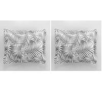 douceur d'intérieur, Taie d'oreiller (50 x 70 cm) Botania Gris, 100% Coton (Lot de 2)