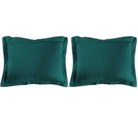 douceur d'intérieur, Taie d'oreiller (50 x 70 cm) Lina Emeraude, 100% Coton (Lot de 2)