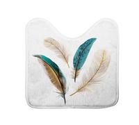 Douceur d'Intérieur, Tapis Contour WC (45 x 45 cm) Plumiss, Microfibre Imprimée