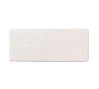 Douceur d'Intérieur, Tapis de Bain (50 x 120 cm) Ricochet Blanc, Microfibre Unie Relief
