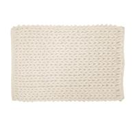 Douceur d'Intérieur, Tapis de Bain (50 x 80 cm) Ariel Naturel, Coton et Polyester Chenille