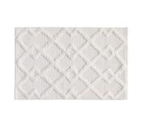 Douceur d'Intérieur, Tapis de Bain (50 x 80 cm) Otis Naturel, Coton Jacquard Tufté
