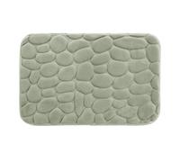 Douceur d'Intérieur, Tapis de Bain (50 x 80 cm) Ricochet Sauge, Microfibre Unie Relief
