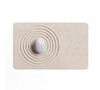 Paris Prix Tapis de bain Serena – Imprimé ultra-absorbant 50 x 80 cm Beige