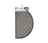 douceur d'intérieur, Tapis Demi-Lune (45 x 75 cm) Emilio Gris, Relief Caoutchouc