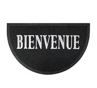 Douceur d'Intérieur, Tapis Demi-Lune (45 x 75 cm) Maison Noir/Gris, PVC