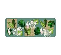 Douceur d'Intérieur, Tapis Rectangle (45 x 120 cm) Cacatoes Vert, Mousse Imprimée
