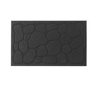 Douceur d'Intérieur, Tapis Rectangle (45 x 75 cm) Graphite Gris, Relief PVC