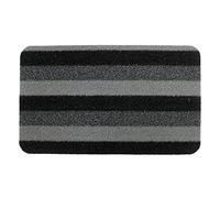 Douceur d'Intérieur, Tapis Rectangle (45 x 75 cm) Marena Noir, PVC Grattoir