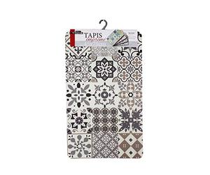 Douceur d'Intérieur, Tapis Rectangle (45 x 75 cm) Salou Naturel, Mousse Imprimée