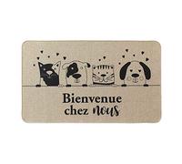 Douceur d'Intérieur, Tapis Rectangle (45 x 75 cm) Zamis Marron, Tissé Imprimé