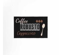 Douceur d'Intérieur, Tapis Rectangle (50 x 80 cm) Cappuccino Noir, Imprimé