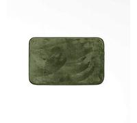 Douceur d'Intérieur, Tapis Rectangle (50 x 80 cm) Flanou Kaki, Flanelle Unie