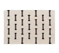 Douceur d'Intérieur, Tapis Rectangle (50 x 80 cm) Juline Naturel, Coton Tissé Uni et Fils Coupés