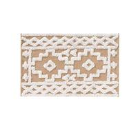 Douceur d'Intérieur, Tapis Rectangle (60 x 90 cm) Medine Naturel, Jute Uni et Coton Uni