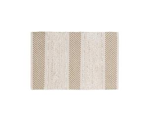 Douceur d'Intérieur, Tapis Rectangle (60 x 90 cm) Silves Naturel, Coton & Polyester Fantaisie et Fils Métallisés