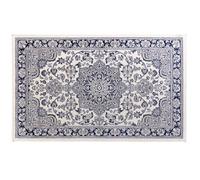 Douceur d'Intérieur Tapis rectangle Cherine 68 x 110 cm Viscose tissée Bleu