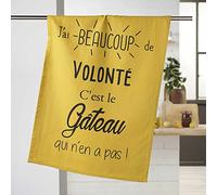 Douceur d'Intérieur, Torchon (50 x 70 cm) Gourmandise Jaune, Coton Imprimé