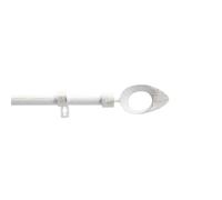 Douceur d'Intérieur, Tringe Extensible en Kit Complet (120 < 210 cm) Ovalon Blanc/Or, Patiné