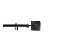 Douceur d'Intérieur, Tringe Extensible en Kit Complet (120 < 210 cm) Sarita Noir, Peint