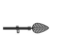 Douceur d'Intérieur, Tringe Extensible en Kit Complet (120 < 210 cm) Stylea Noir, Peint