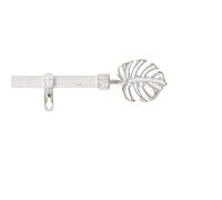Douceur d'Intérieur, Tringe Extensible en Kit Complet (120 < 210 cm) Tropi Blanc/Or, Patiné